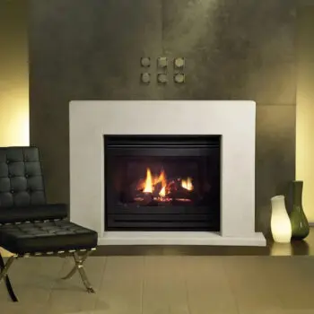 Modern fireplace with elegant decor