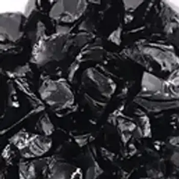 Shiny black coal pieces closeup