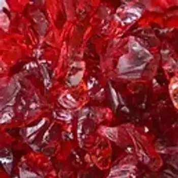 Red decorative glass fireplace crystals