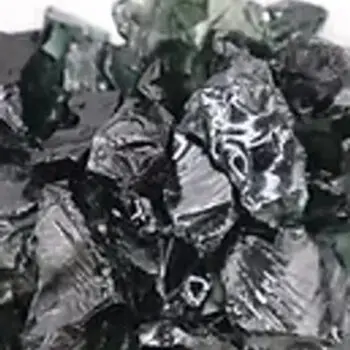 Shiny black glass rock pieces