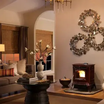 Cozy living room with fireplace