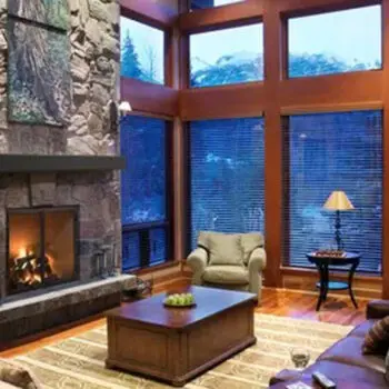 Cozy living room with fireplace