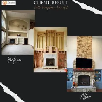 Fireplace remodeling before and after