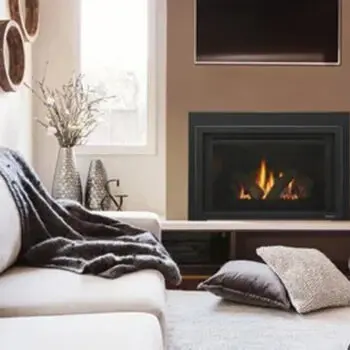 Cozy living room with fireplace