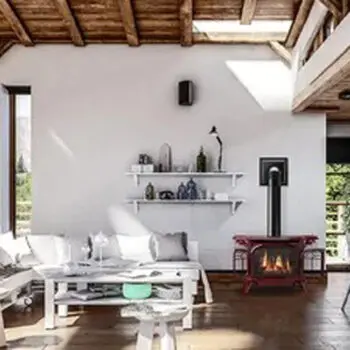 Cozy living room with fireplace