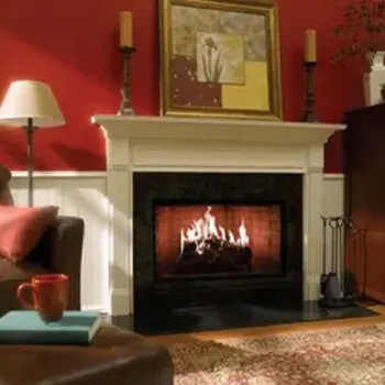 Cozy living room with fireplace