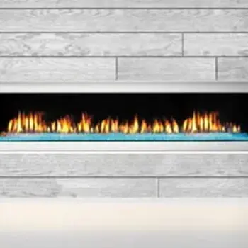Rectangular modern electric fireplace flames