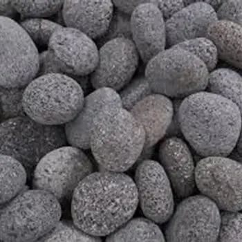 Gray pumice stones close-up