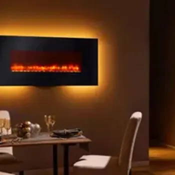 Modern wall-mounted electric fireplace